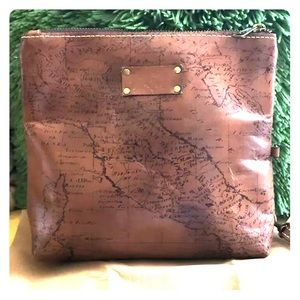 Patricia Nash Valerie Map Print Fold Over Clutch